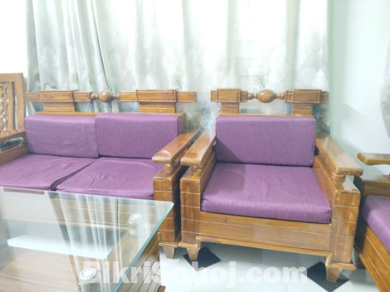 সেগুন কাঠের প্রিমিয়াম সোফা সেট ও সেন্টার টেবিল!